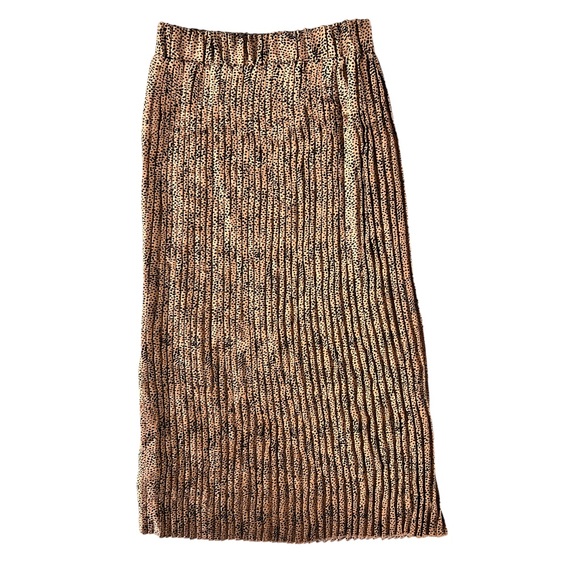 Sincerely Jules Leopard Print Pleated Midi Slip Skirt Size XS - Picture 3 of 9